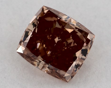 GIA 0.35 Carat Fancy Orange Brown-VS1 Cushion Modified Cut Diamond